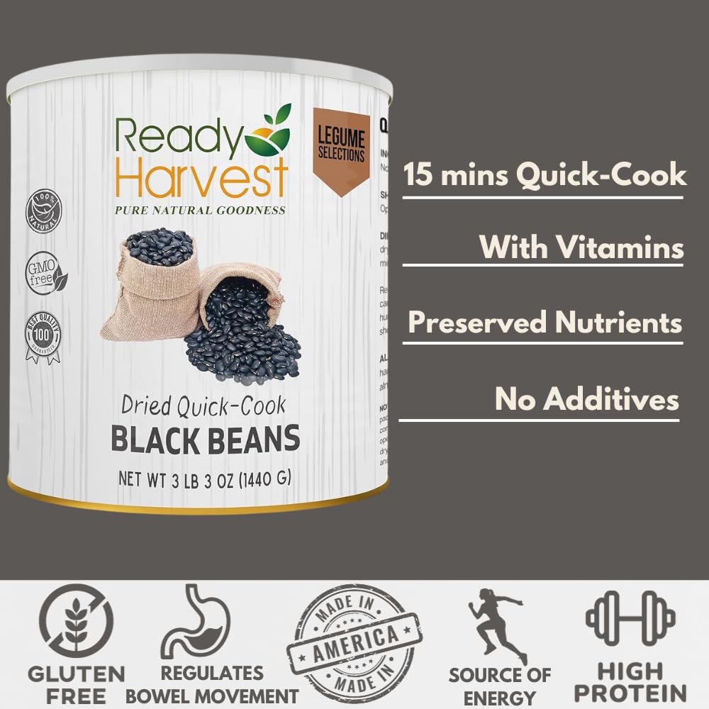 Black Beans Quick-Cook Emergency Preparedness
