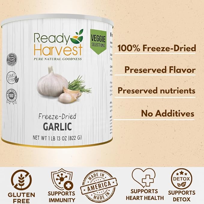 Garlic Freeze Dried Emergency Preparedness