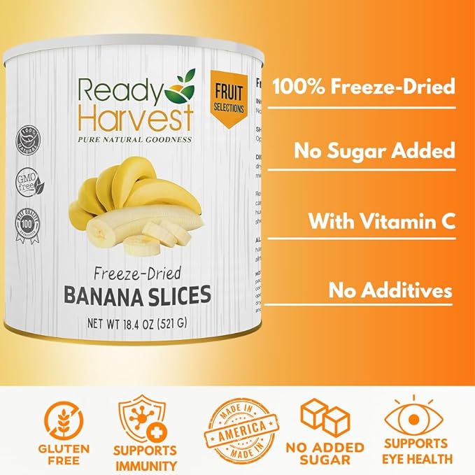 Banana Freeze Dried | Emergency Food Supply