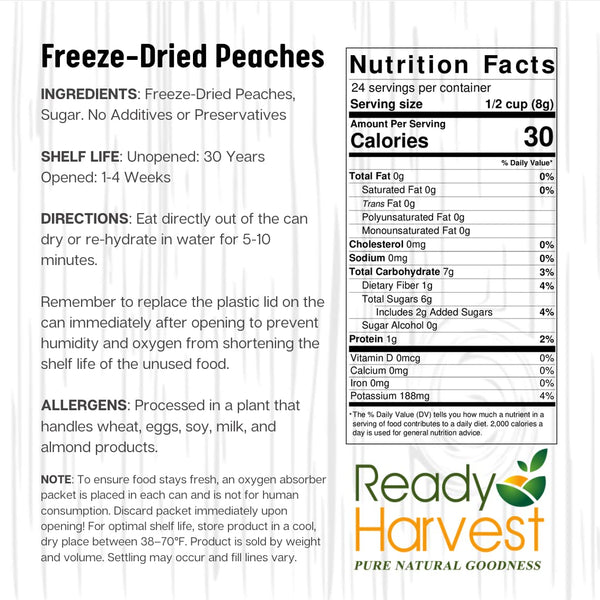 Peaches Freeze Dried