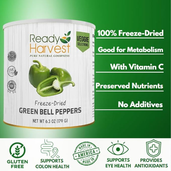 Bell Peppers Green Freeze Dried