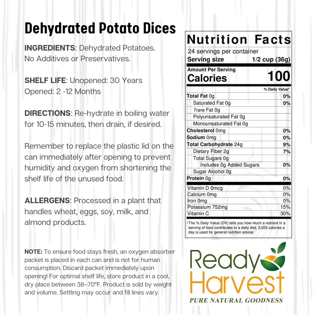 Potato Dices Dehydrated