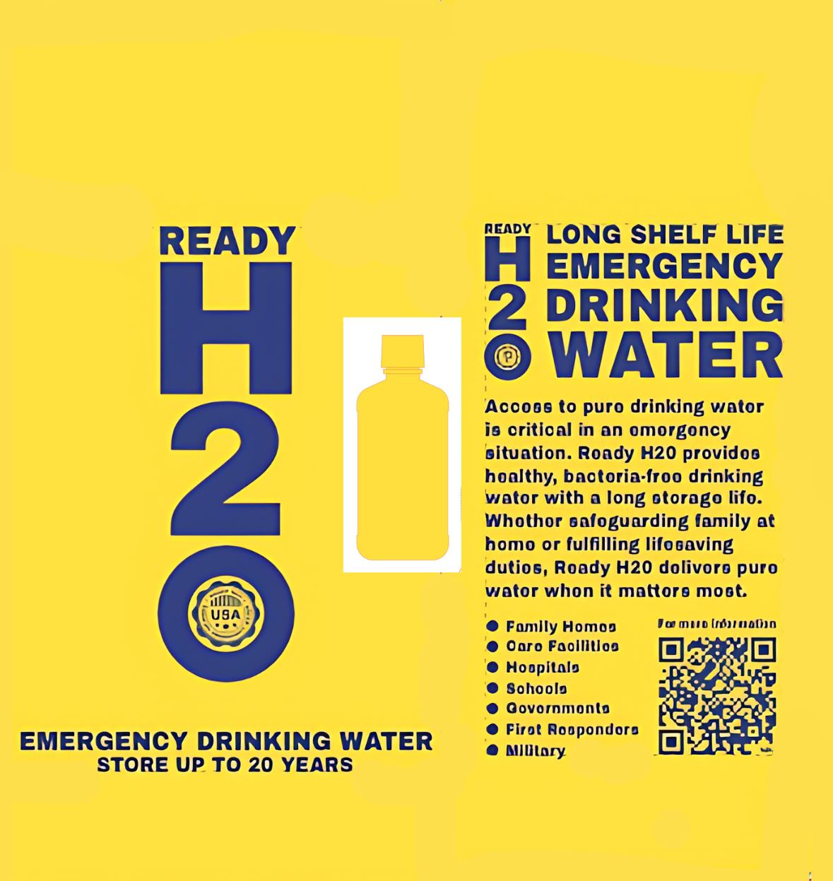 Coming Soon - Ready H2O Emergency Drinking Water 20 year Shelf Life
